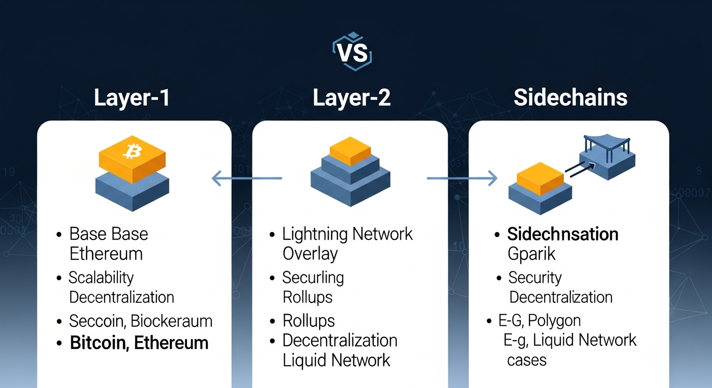 Layer-1 vs Layer-2 vs Sidechains