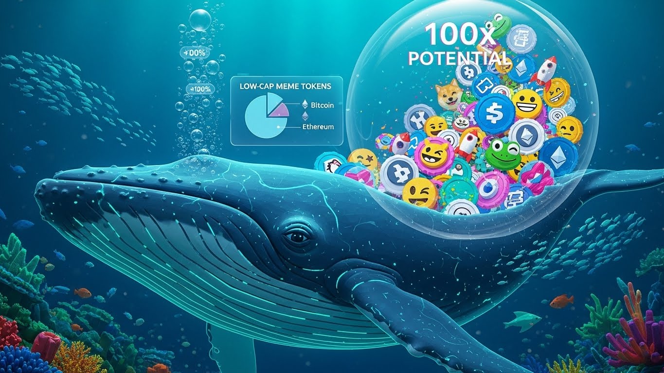 Why Whales Accumulate 100x Low-Cap Meme Tokens
