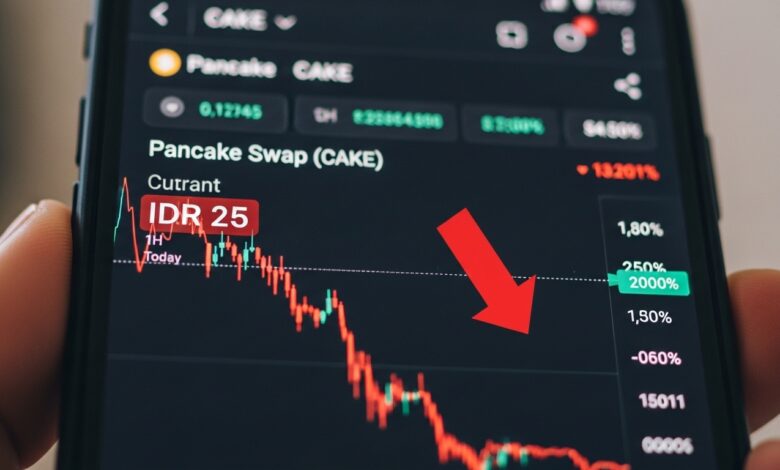 Pancake Swap Price Falls to IDR25