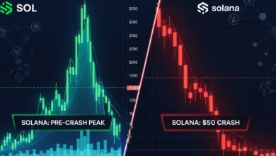 Solana Split Screen as $50 Crash