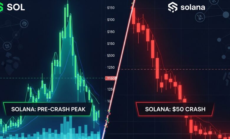 Solana Split Screen as $50 Crash