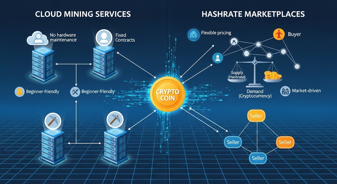 cloud mining services and hashrate marketplaces