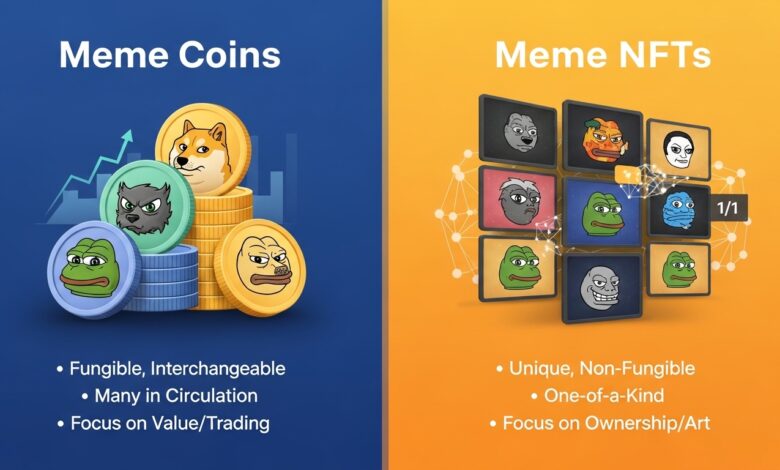 Meme Coins vs Meme NFTs Key Differences